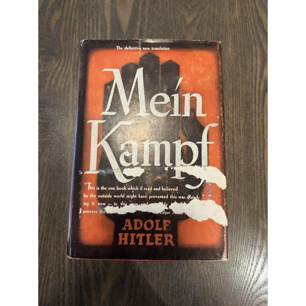 "Mein Kampf Adolf Hitler 1943 Houghton Mifflin Ralph Manheim Hardcover/jacket"